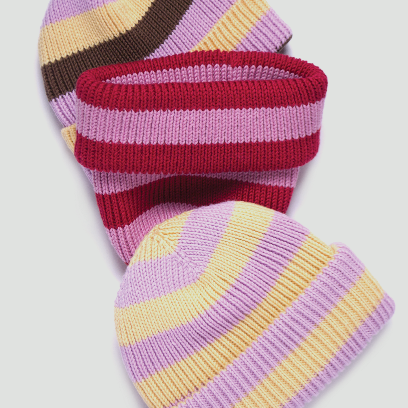 czapki1 Czapki wełniane merino chunky w paski