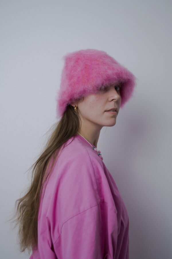 Kapelusz blurred candy pink