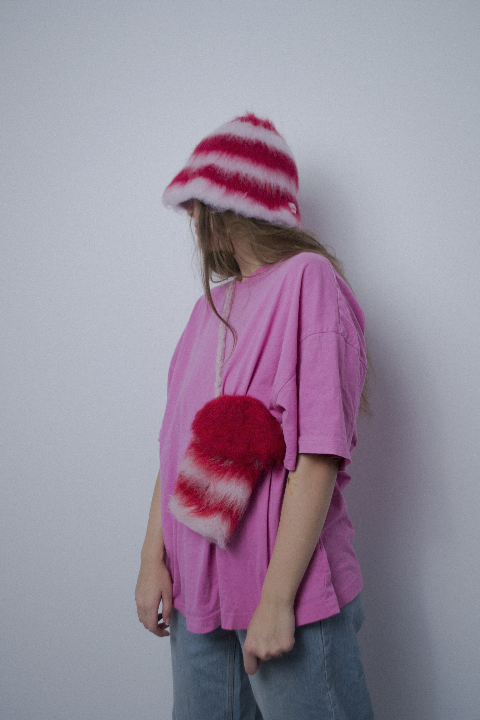 11 Torebka blurred pink-red stripes