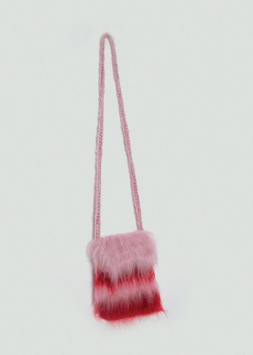 9a-01 Torebka blurred pink-red stripes z klapką
