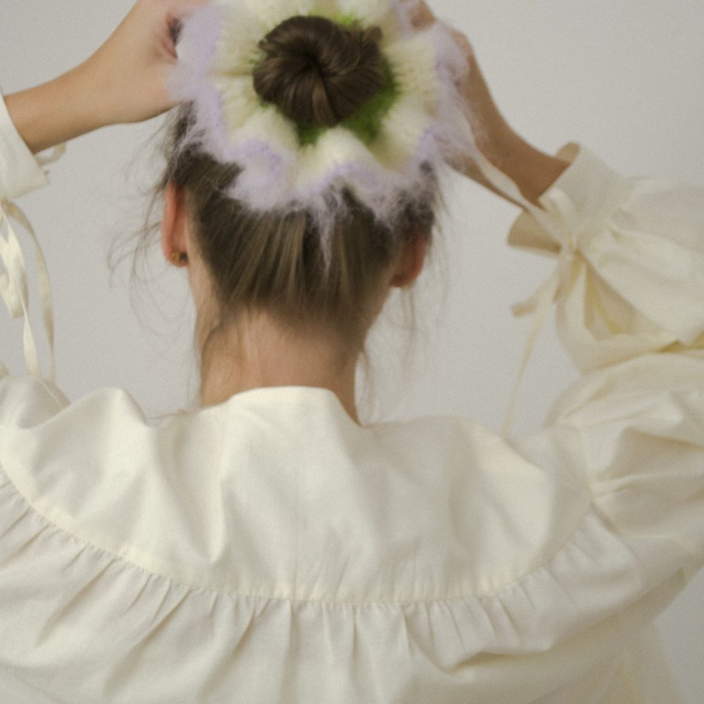 Scrunchie flower purple