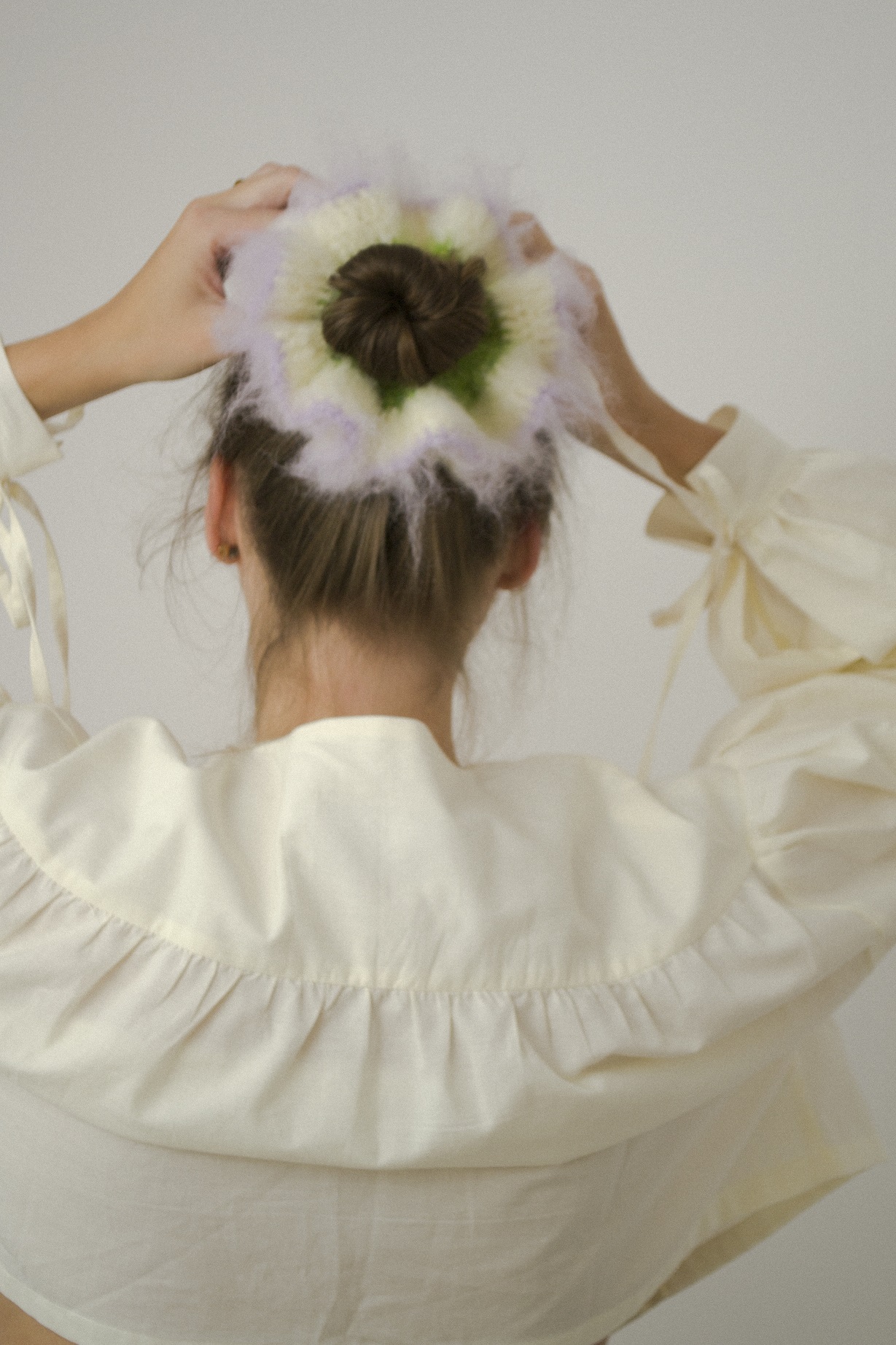 Scrunchie flower purple