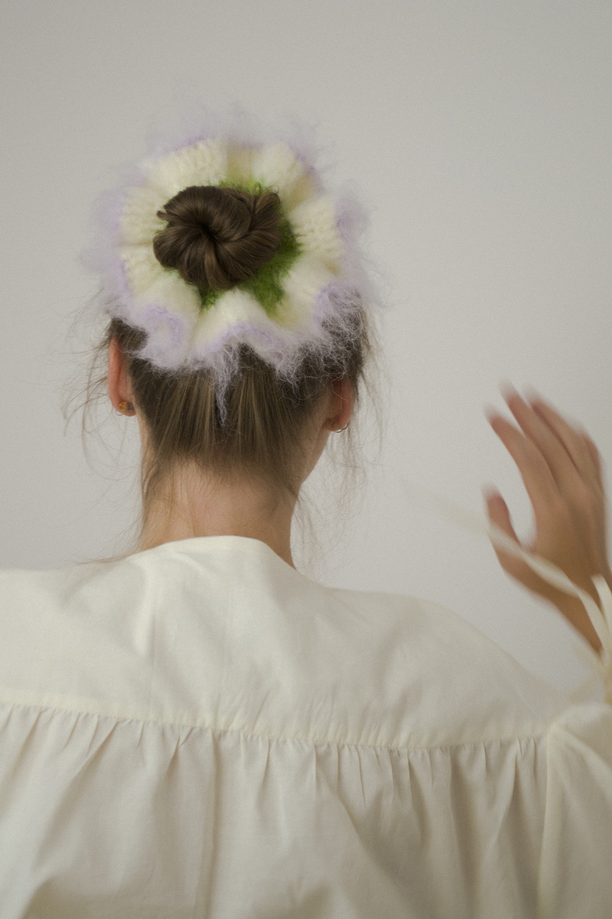 Scrunchie flower purple