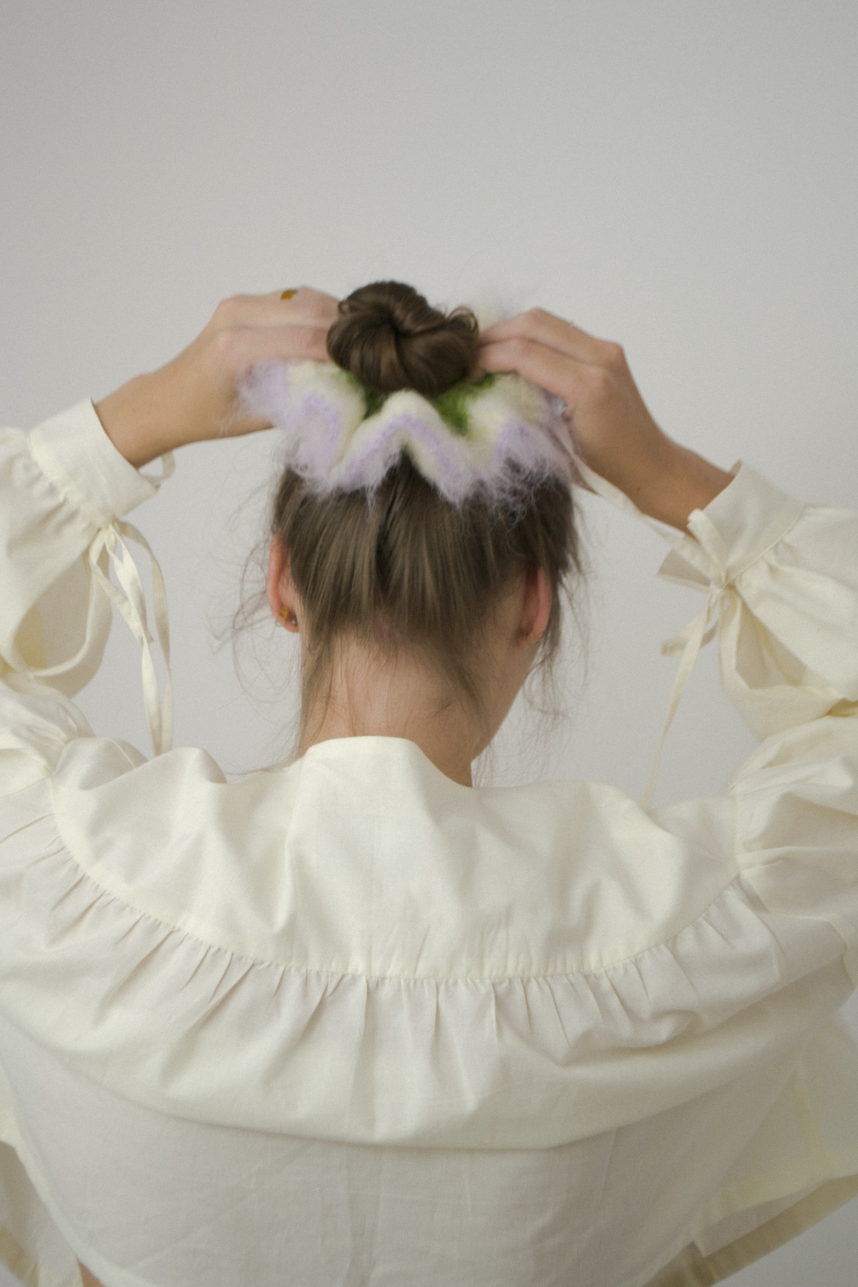 Scrunchie flower purple