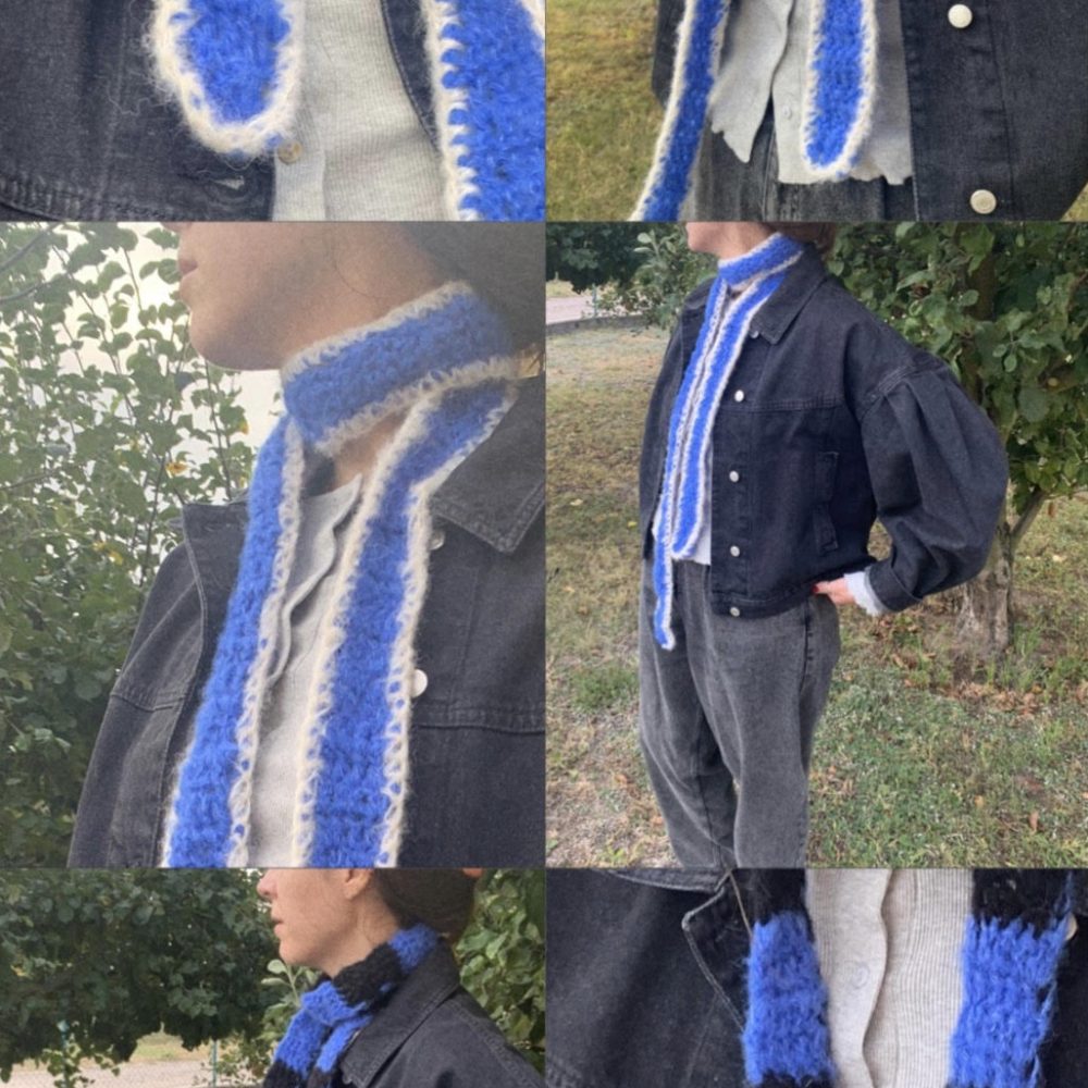 Tiny scarf almond