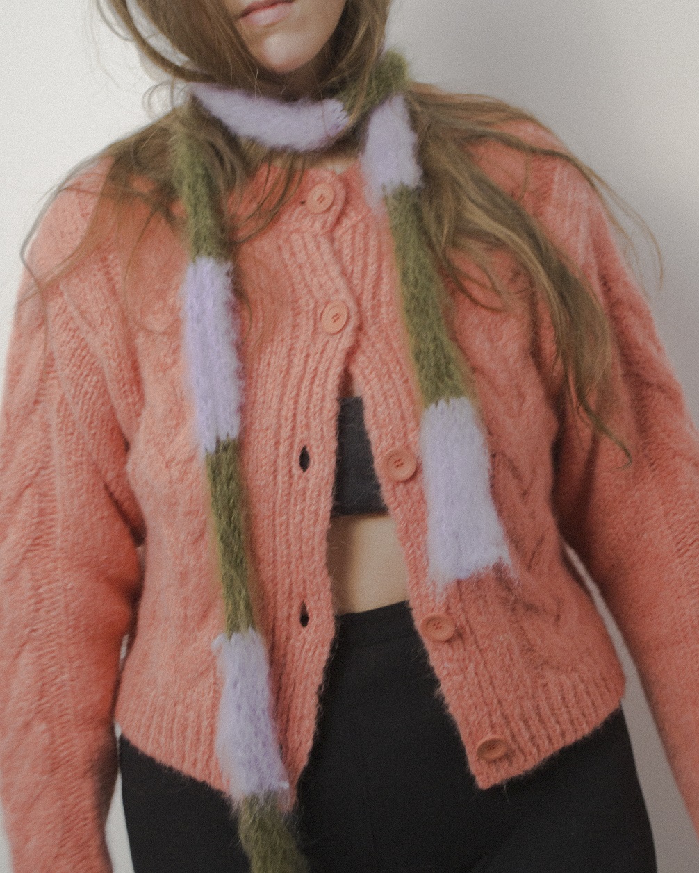 Szalik blurred boa colourfull
