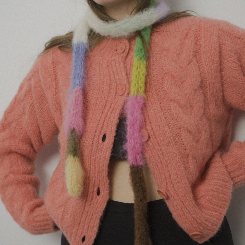 33 Szalik blurred boa colourfull